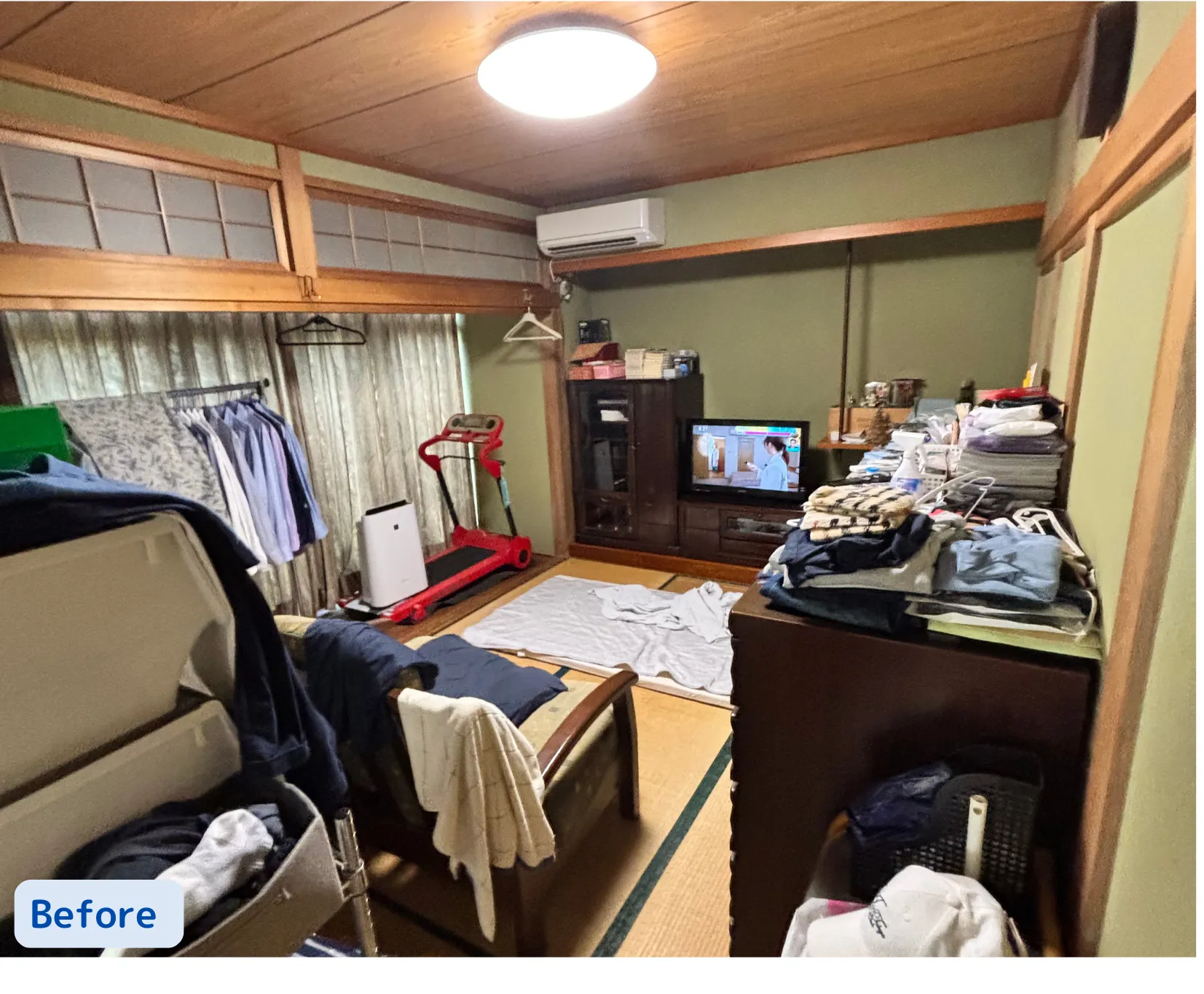和室から無垢材フローリングへの施工前写真